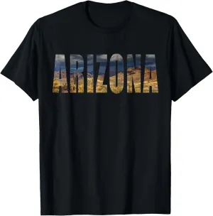 Arizona Photo Landscape Cactus Dessert Mountains Nature T-Shirt