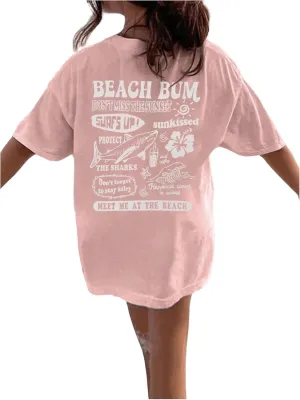 Floerns Girls Floral Print Drop Shoulder Tee Half Sleeve Casual T Shirt