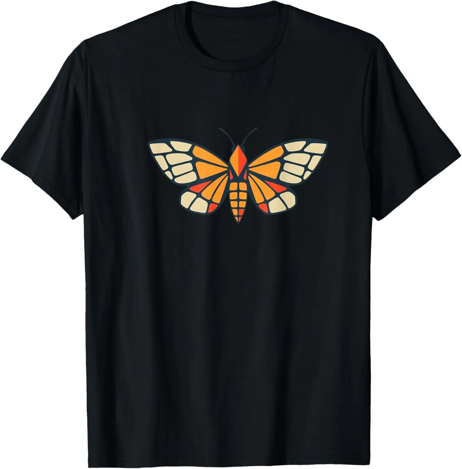 Geometric Butterfly Minimalist Nature-Inspired Design T-Shirt