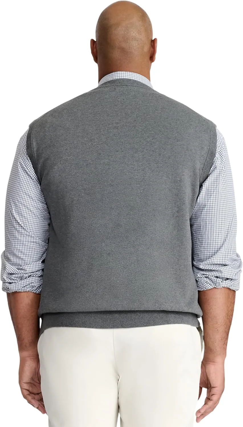 IZOD Men's Big and Tall Premium Essentials V-Neck Sweater Vest