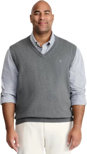 IZOD Men's Big and Tall Premium Essentials V-Neck Sweater Vest