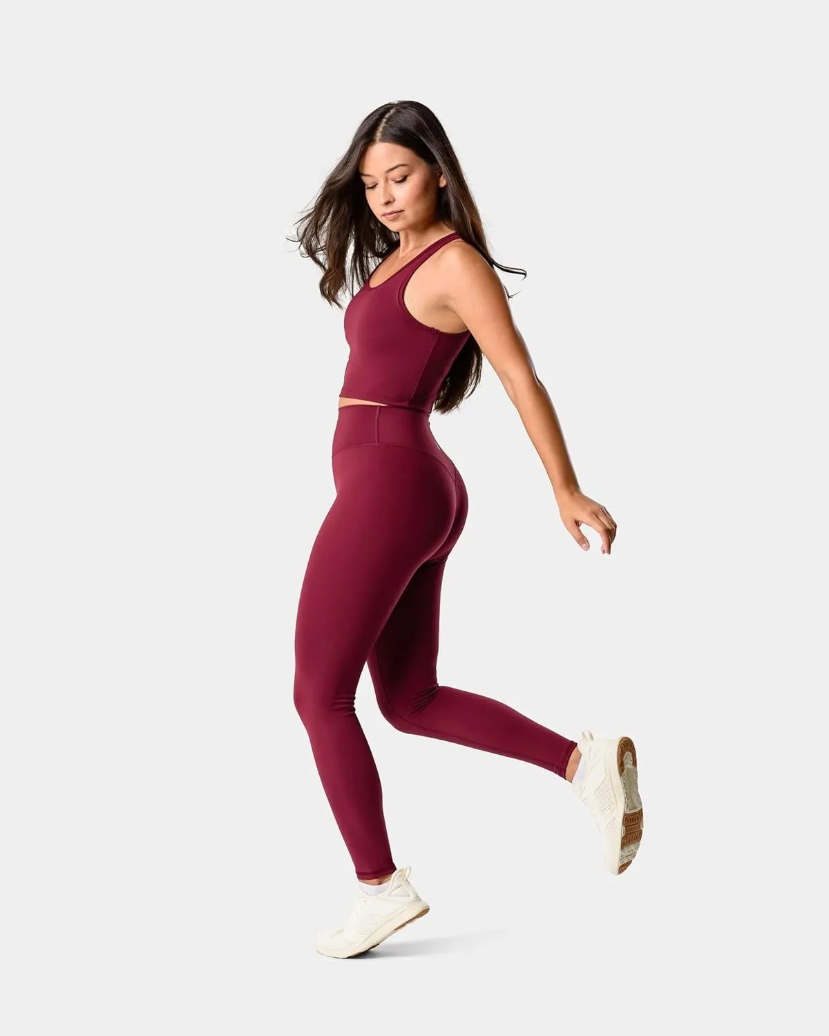 Kamo Fitness Serenity No Front Seam Leggings 25" Inseam Yoga Pants High Waisted Soft Workout Tights