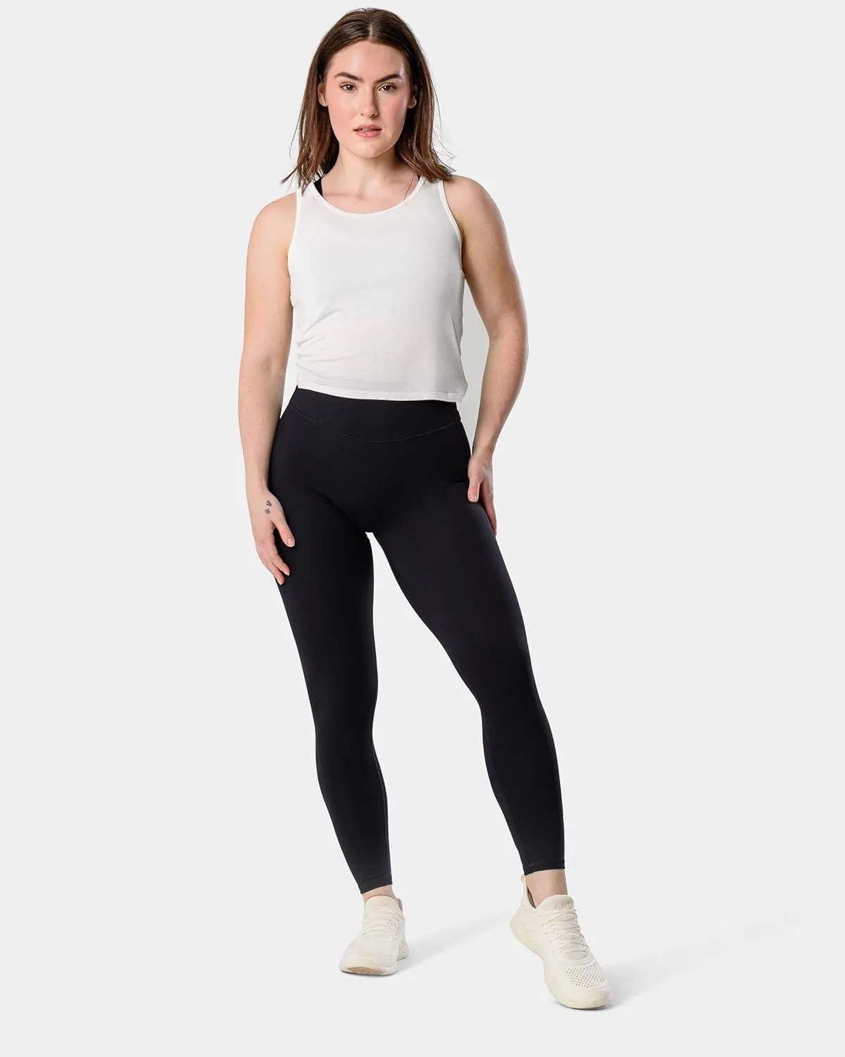 Kamo Fitness Serenity No Front Seam Leggings 25" Inseam Yoga Pants High Waisted Soft Workout Tights
