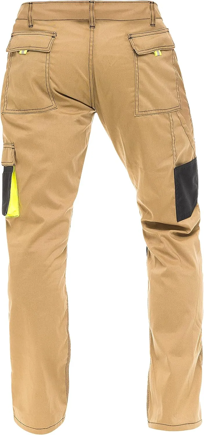 Men's Tactical Cargo Pants  Cordura Reinforced Work Trousers with Knee Pads, Holster Pockets and Safety Trousers