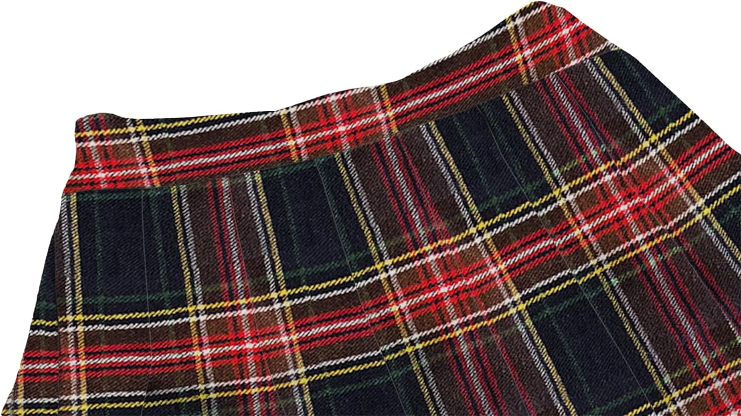 SANGTREE Girl Women Plaid Pleated School Uniform Casual Plus Size A Line Skirt with Pockets