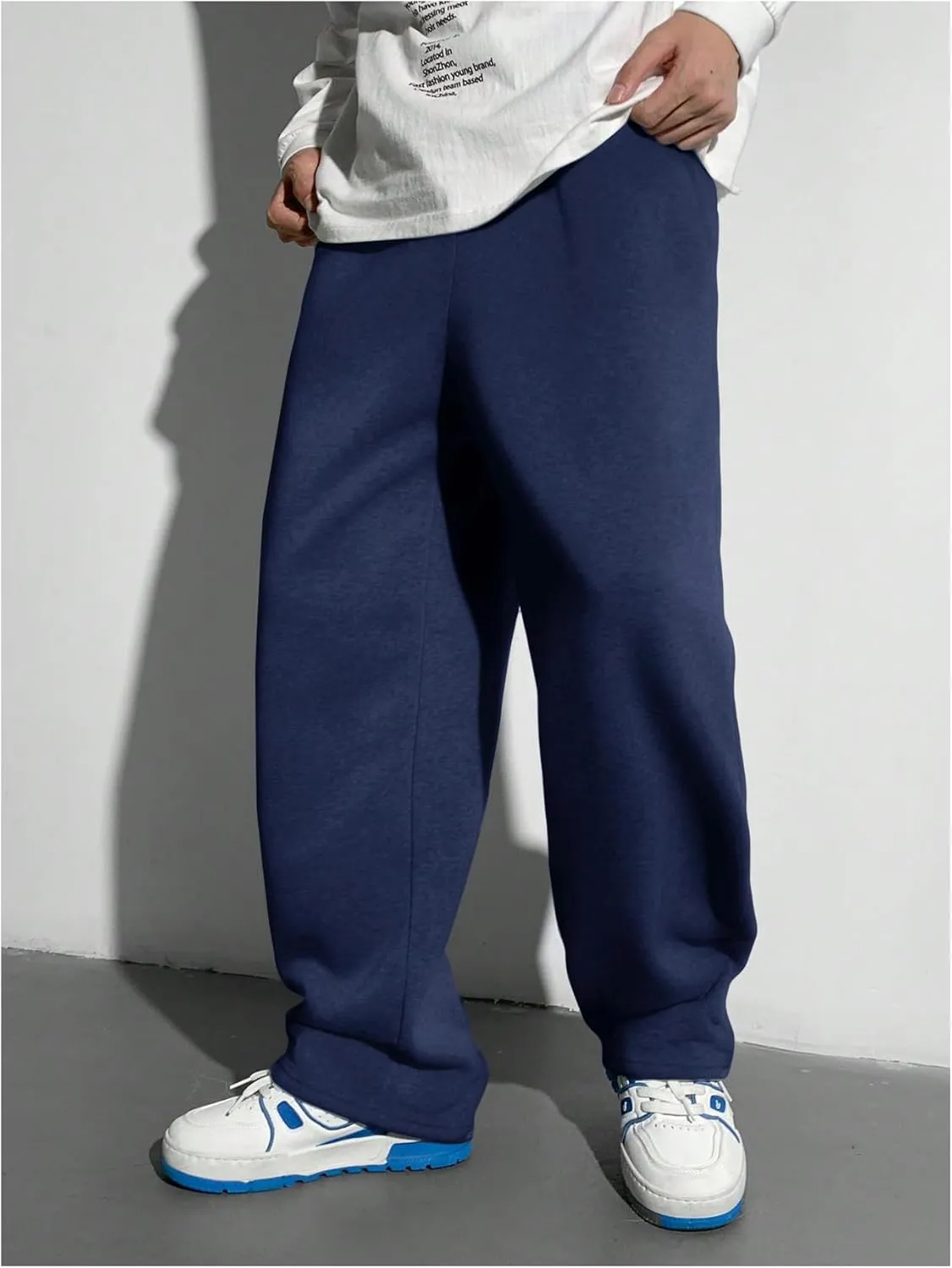 SOLY HUX Boy's Sports Athletic Sweatpants Wide Leg Casual Fall Letter Elastic Waist Baggy Pants