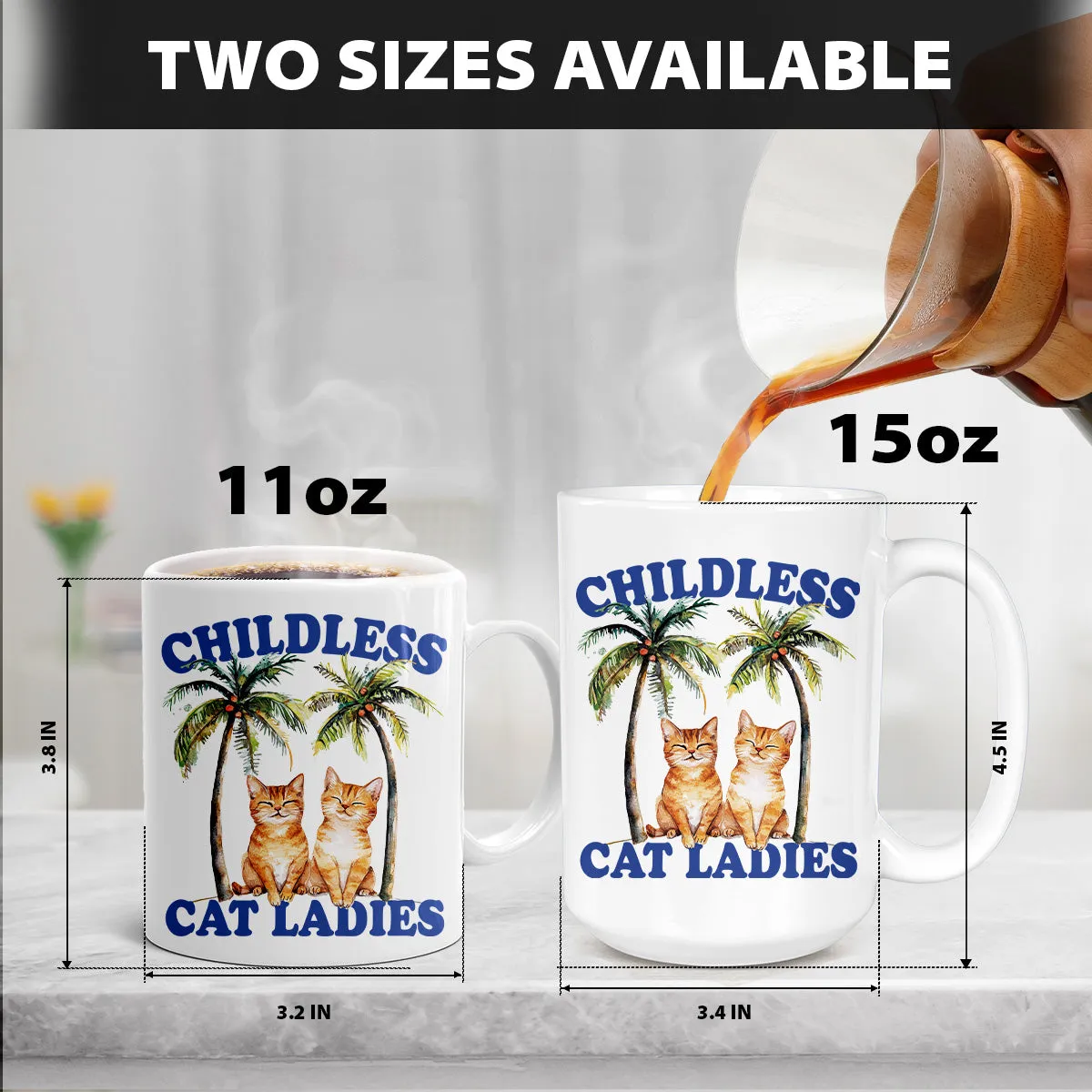 Teesdily | Childless Cat Ladies Shirt, Comma La Coconut Tree Sweatshirt, Childless Cat Lady Hoodie Mug, Ka- Mala Coconut Tee, Cat Lover Gift